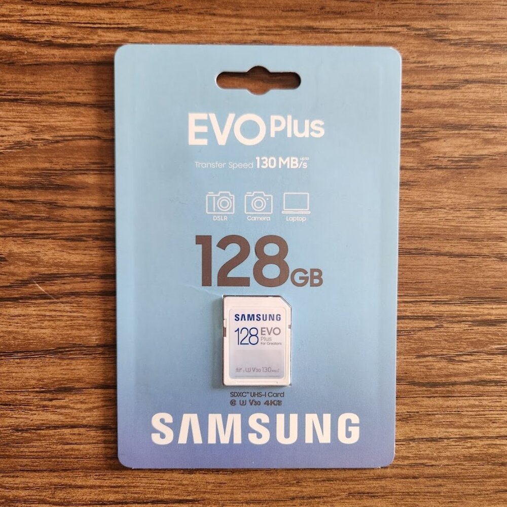 NEW Samsung Evo Plus 128 GM SD Card SDXC for DSLR Cameras Laptop Accessories